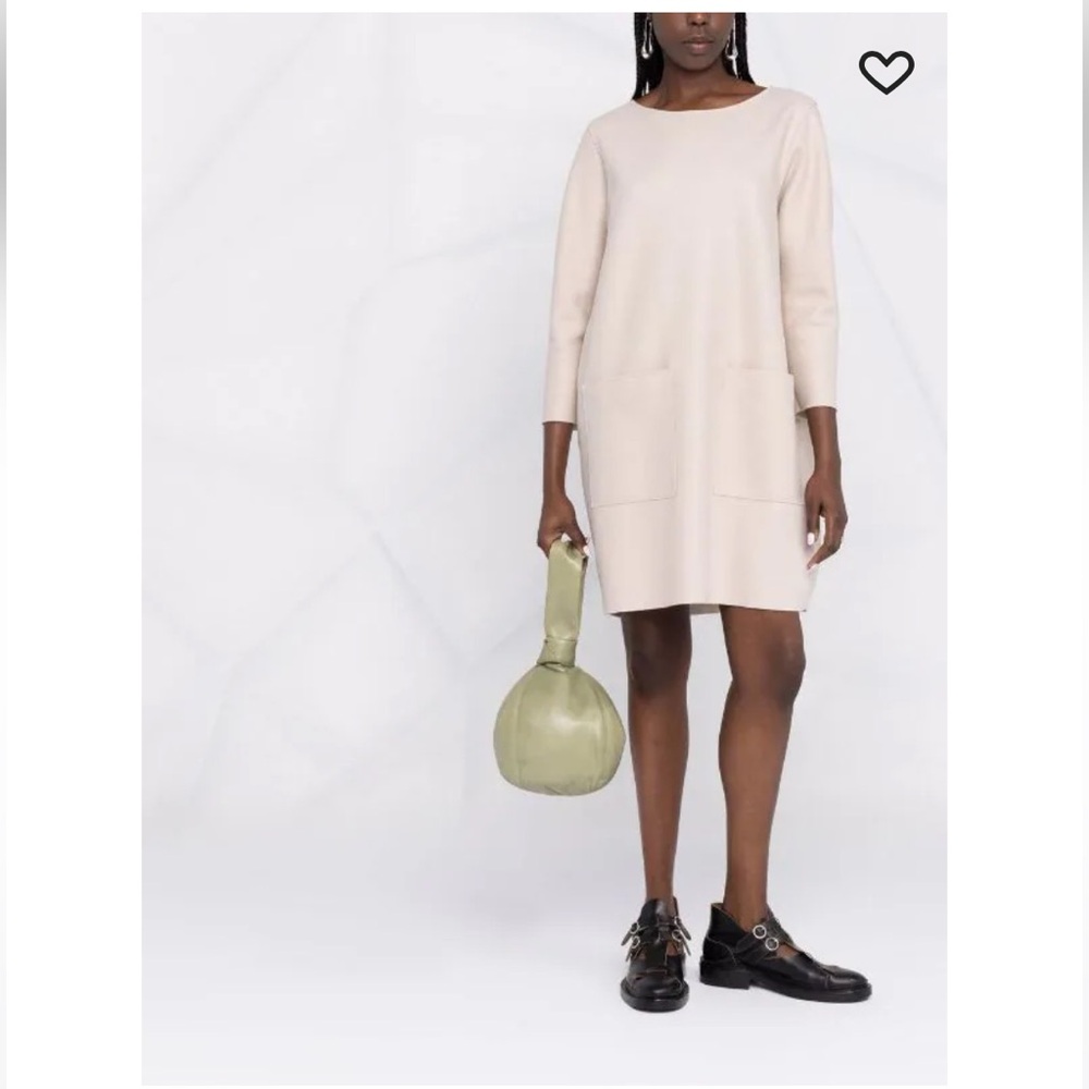 Harris Wharf London minimalist dress barrel shape like The Row Ozma Cordera cos